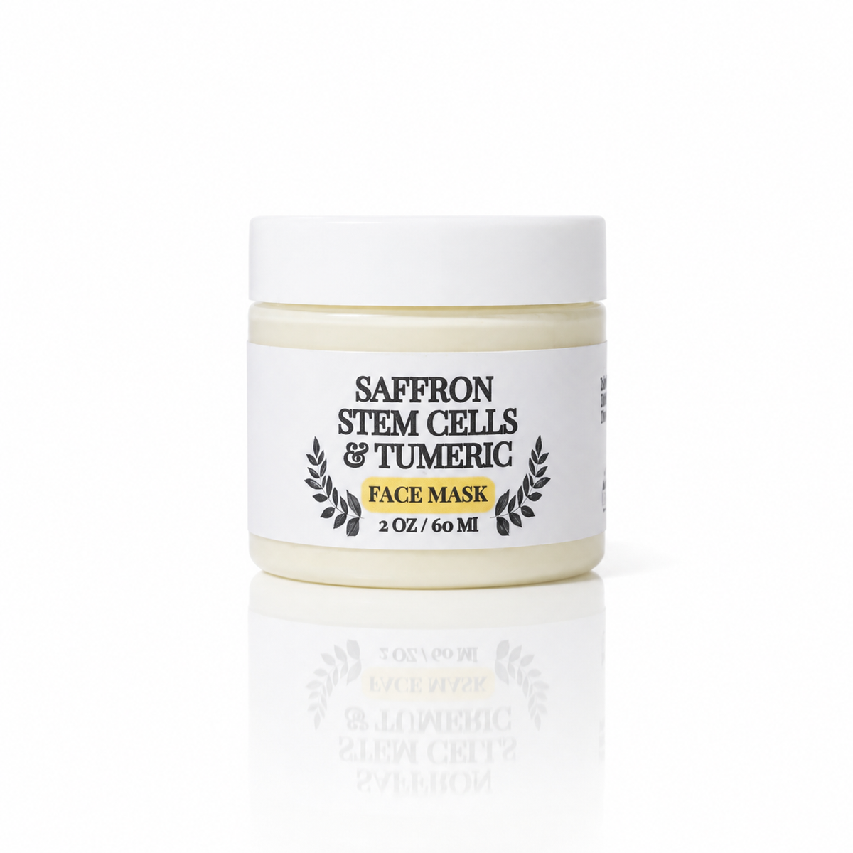 Innes Ageless Beauty Saffron Stem Cells and Turmeric Face Mask in a 2 oz jar with a white lid on a white background