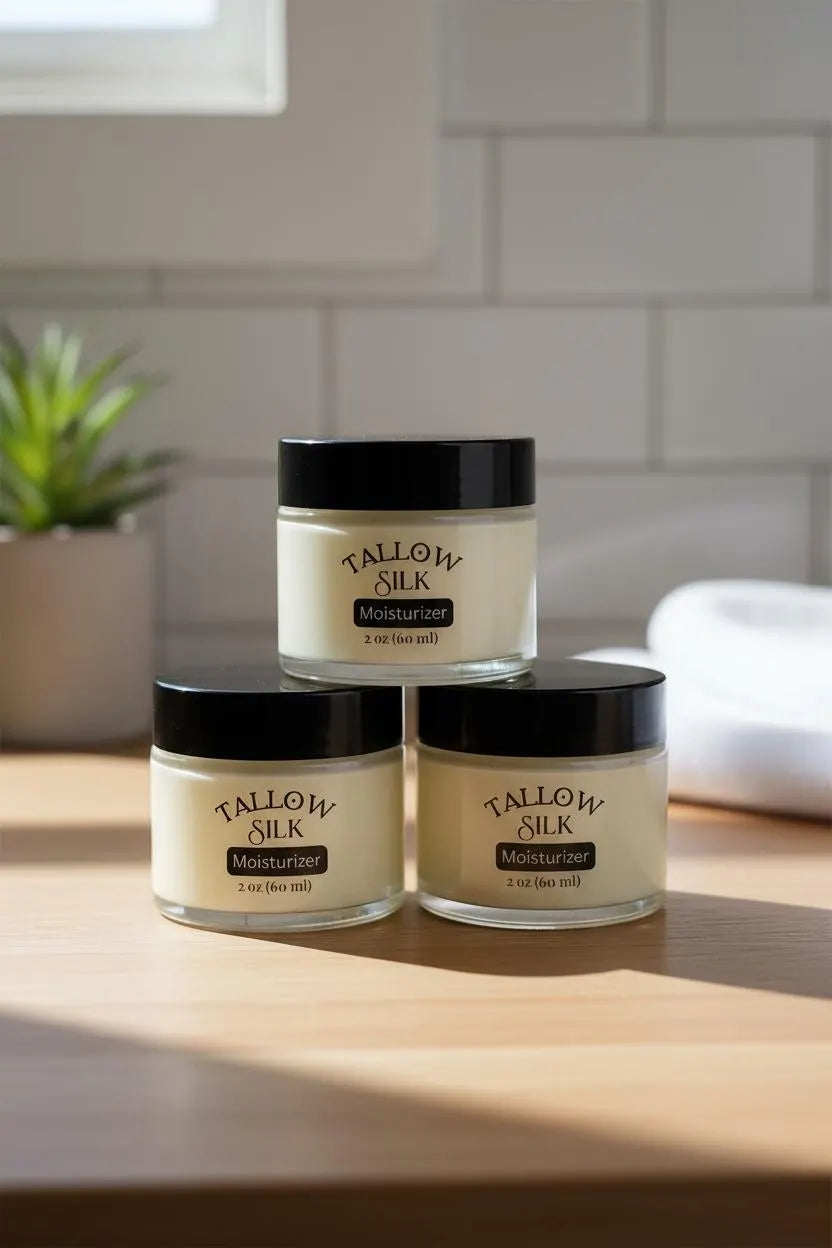 Tallow Silk Moisturizer rich texture close-up by Innes Ageless Beauty.