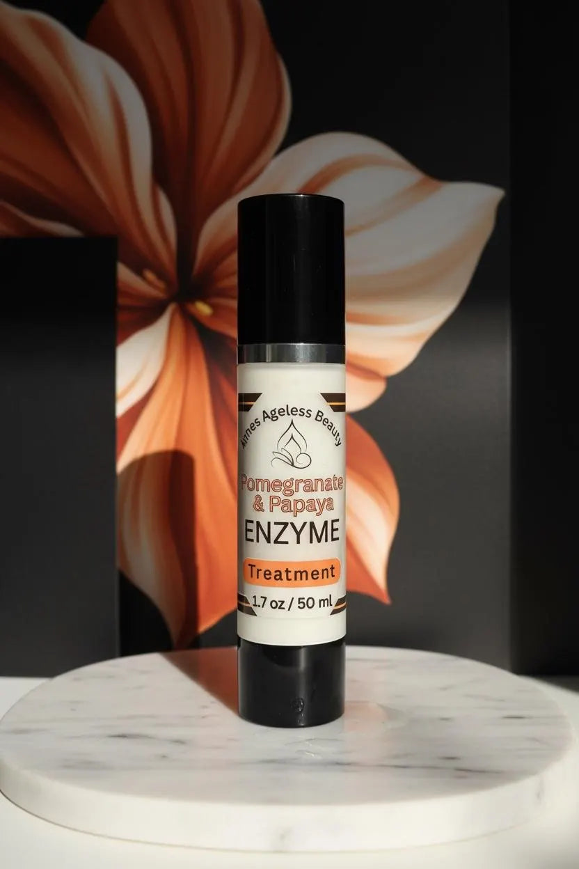 Pomegranate and Papaya Enzyme Treatment lifestyle application by Innes Ageless Beauty.