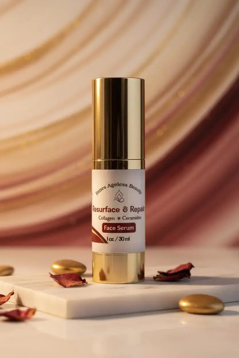 Resurface and Repair Serum with Ceramides and Collagen lifestyle application by Innes Ageless Beauty