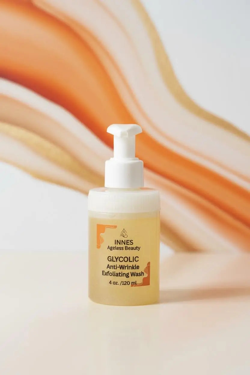 Glycolic Anti-Aging Exfoliant Wash lifestyle application by Innes Ageless Beauty