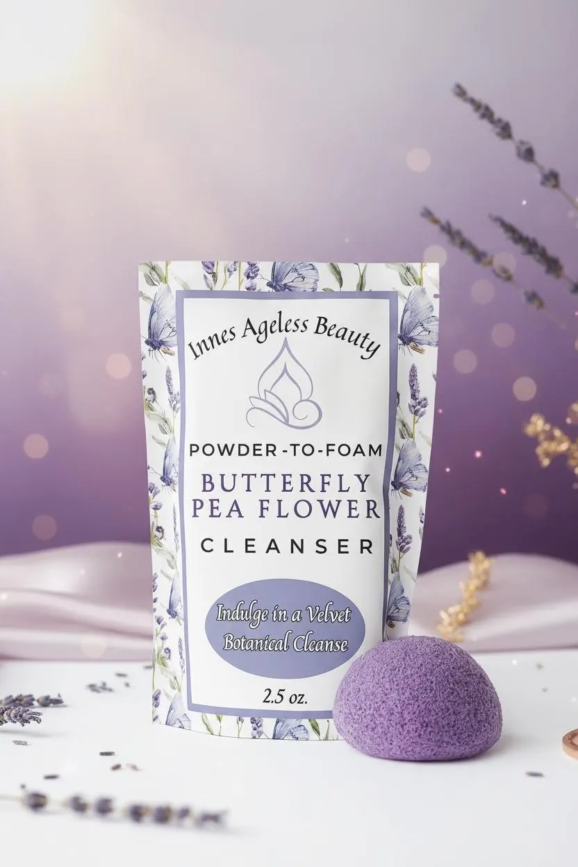 Butterfly Pea Flower Powder-to-Foam Cleanser by Innes Ageless Beauty