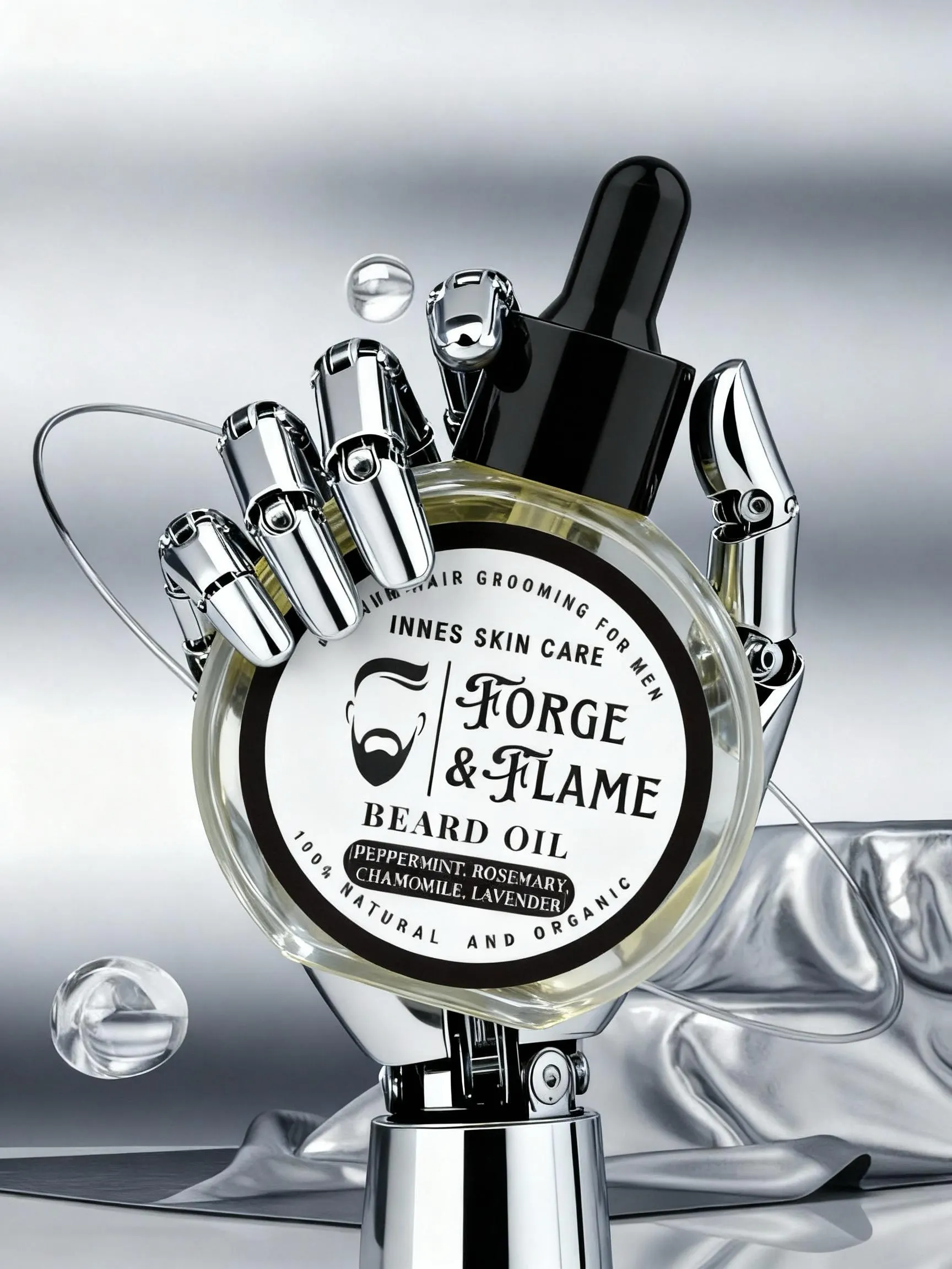 Forge and Flame Beard Oil bottle by Innes Ageless Beauty